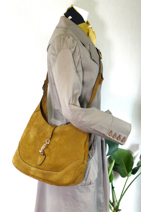 Gucci ２wayジャッキーショルダー （ヌバック・キャメル）