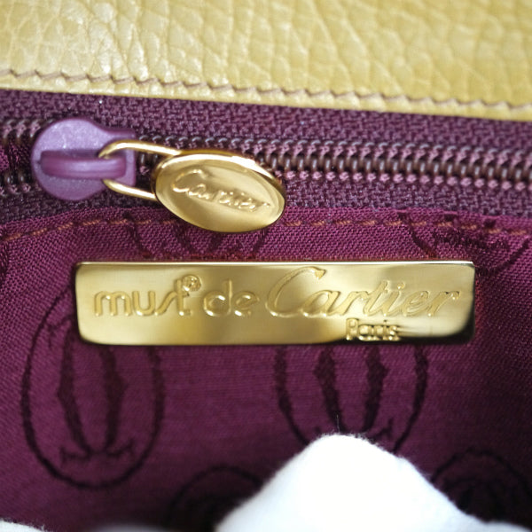 Cartier　マストライン デザインフラップショルダー（マスタード）