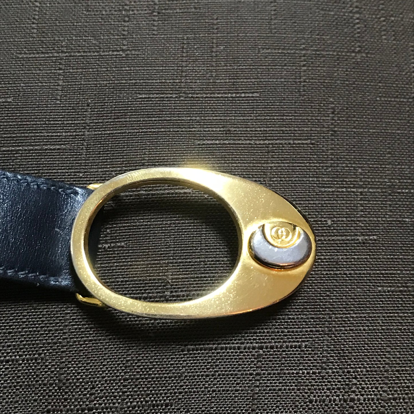 OLD Gucci 本革ゴールドバックルベルト(黒)