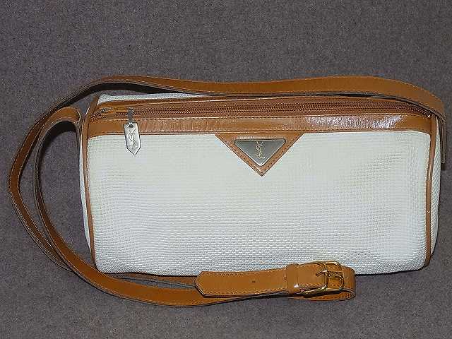 YVES SAINT LAURENT 円筒ショルダー(白)