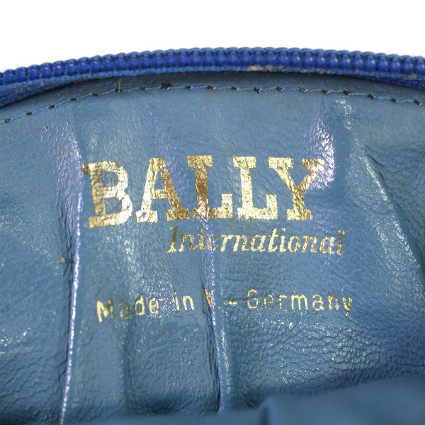 BALLY オーストリッチ 巾着型ミニポシェット（青）