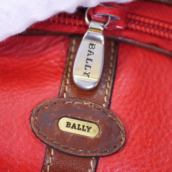 BALLY 総革ラウンドポシェット（赤）