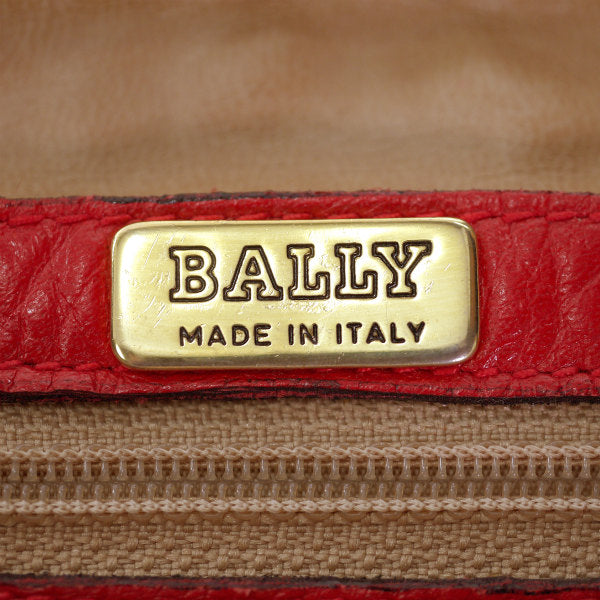 BALLY 総革ラウンドポシェット（赤）