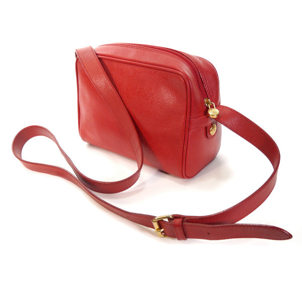 Classical Burberry's　型押しレザーショルダー(赤)