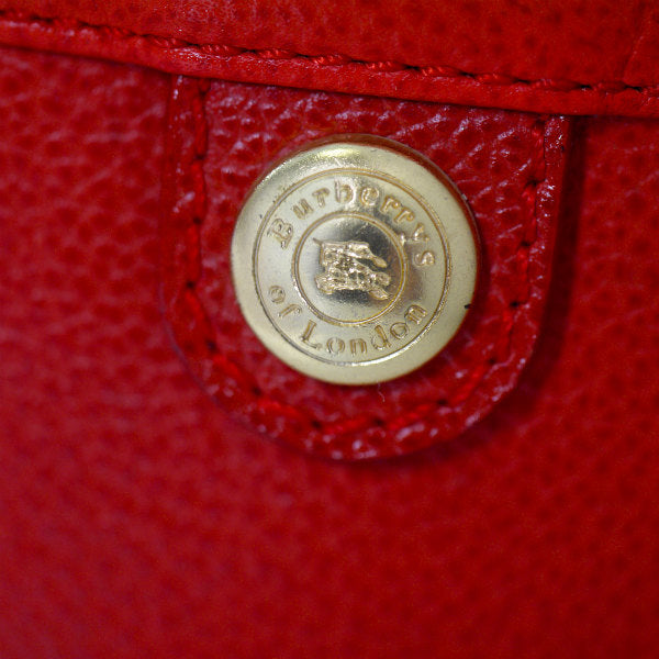 Classical Burberry's　型押しレザーショルダー(赤)