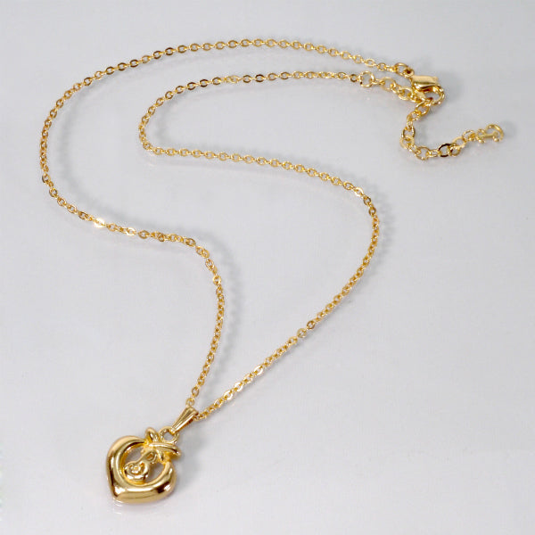 Burberry's Bロゴ ハートモチーフネックレス（ゴールド）