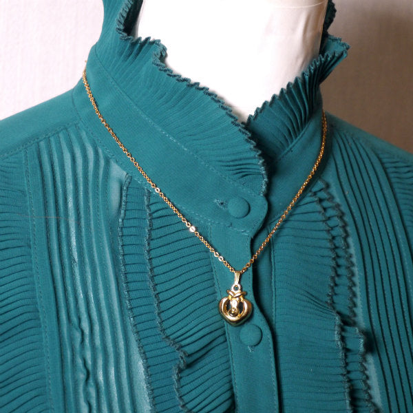 Burberry's Bロゴ ハートモチーフネックレス（ゴールド）