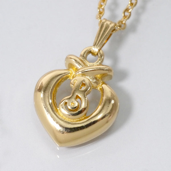 Burberry's Bロゴ ハートモチーフネックレス（ゴールド）