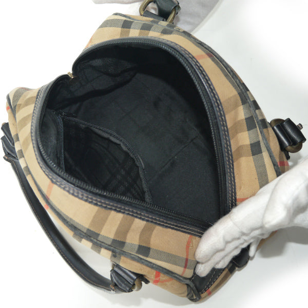 Classical Burberrys　レア！ノバチェック柄ミニハンドバッグ（ベージュ）