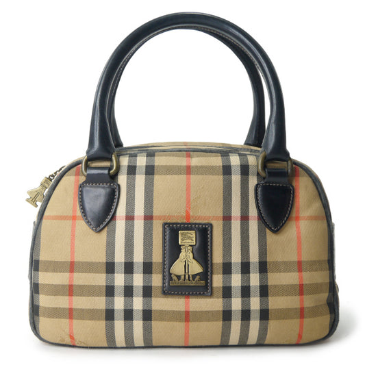 Classical Burberrys　レア！ノバチェック柄ミニハンドバッグ（ベージュ）