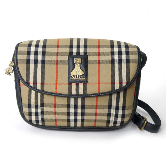 Classical Burberrys　レア！ノバチェック柄ショルダーバッグ（ベージュ）