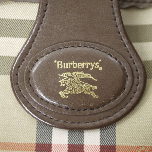 Classical Burberrys　ノバチェック柄 定番ショルダーバッグ（ベージュ×茶）