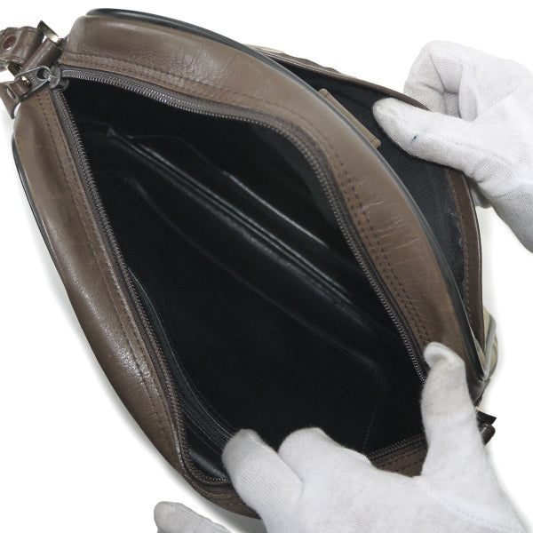 Classical Burberrys　ノバチェック柄 定番ショルダーバッグ（ベージュ×茶）