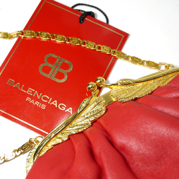 BALENCIAGA がま口チェーンポシェット（赤）