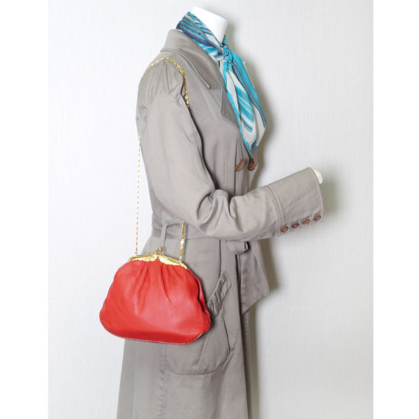 BALENCIAGA がま口チェーンポシェット（赤）