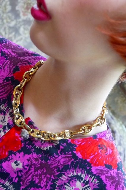 OLD Celine　ゴールドチェーンネックレス