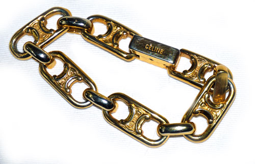 OLD CELINE ゴールドチェーンブレスレット
