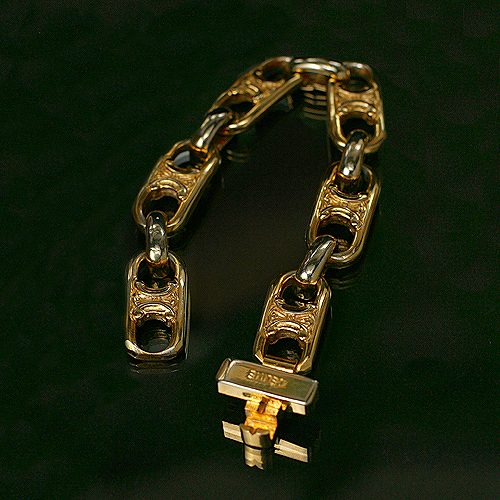 OLD CELINE ゴールドチェーンブレスレット