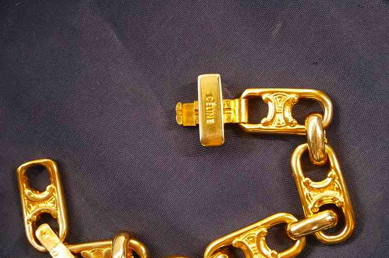 OLD CELINE ゴールドチェーンブレスレット