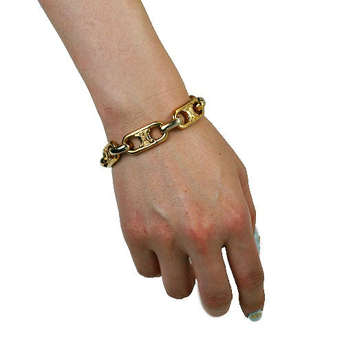 OLD CELINE ゴールドチェーンブレスレット