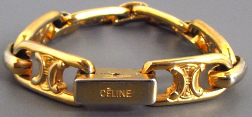 OLD CELINE ゴールドチェーンブレスレット