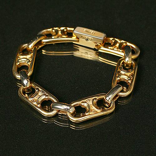 OLD CELINE ゴールドチェーンブレスレット