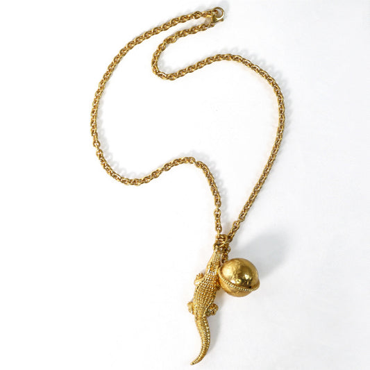 OLD CELINE　わに　ゴールド　ネックレス