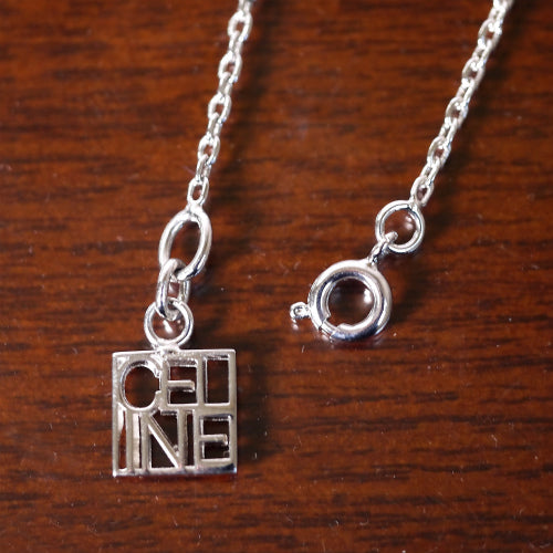 OLD Celine　ロゴ　ネックレス（ピンク）