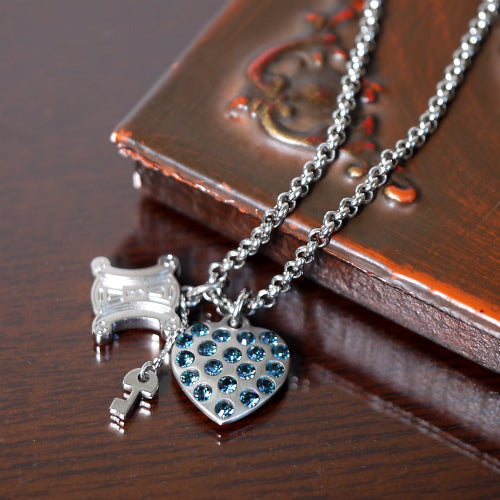 OLD CELINE　マカダム&ハート&鍵ネックレス（シルバー）