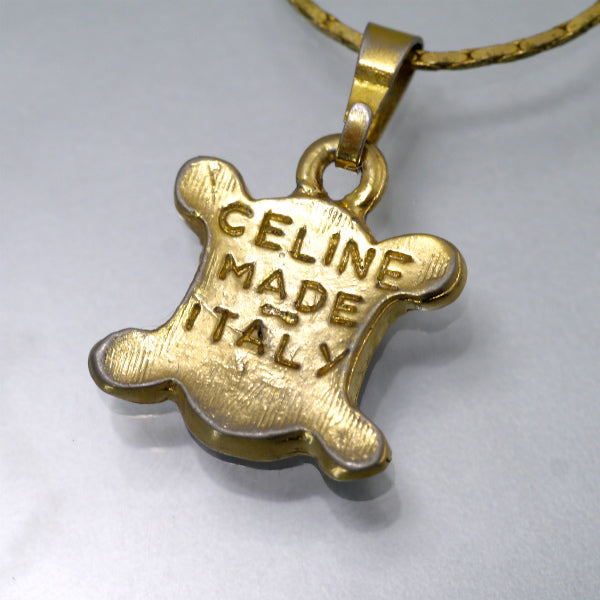 OLD CELINE　マカダムロゴ ジルコニアネックレス（ゴールド）