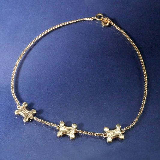 OLD CELINE　トリプル マカダムネックレス（ゴールド）