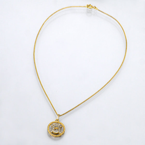 OLD CELINE　マカダムロゴ&ロープサークル ネックレス（ゴールド）