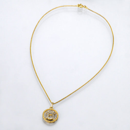 OLD CELINE　マカダムロゴ&ロープサークル ネックレス（ゴールド）