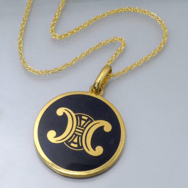 OLD CELINE　マカダム ビッグコインロングネックレス（ゴールド）