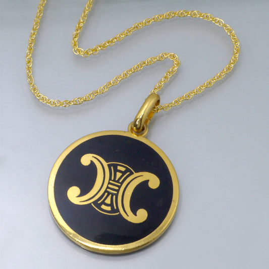 OLD CELINE　マカダム ビッグコインロングネックレス（ゴールド）