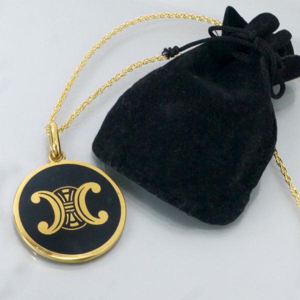 OLD CELINE　マカダム ビッグコインロングネックレス（ゴールド）