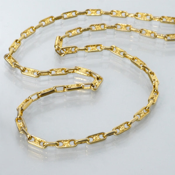 OLD CELINE　マカダムチェーン ロングネックレス（ゴールド）