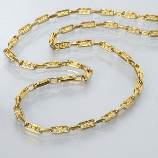 OLD CELINE　マカダムチェーン ロングネックレス（ゴールド）