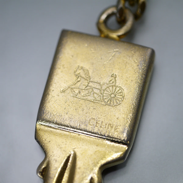 OLD CELINE　馬車 鍵モチーフキーホルダー（ゴールド）