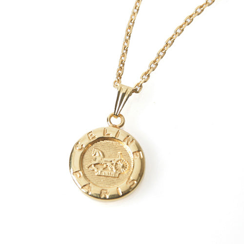 OLD Celine　ゴールドコインネックレス