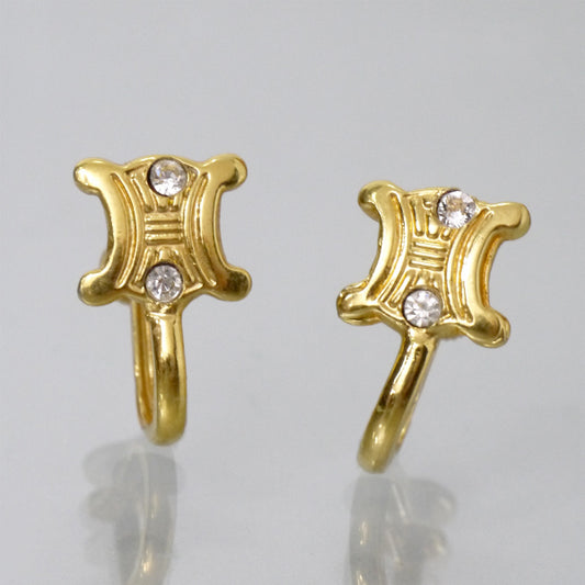 OLD CELINE　マカダムストーンイヤリング（ゴールド）