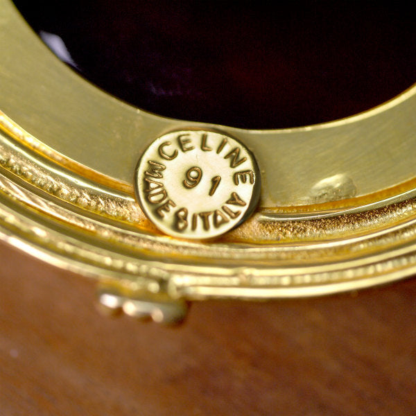 OLD CELINE　ビッグレッドガラス ブローチ