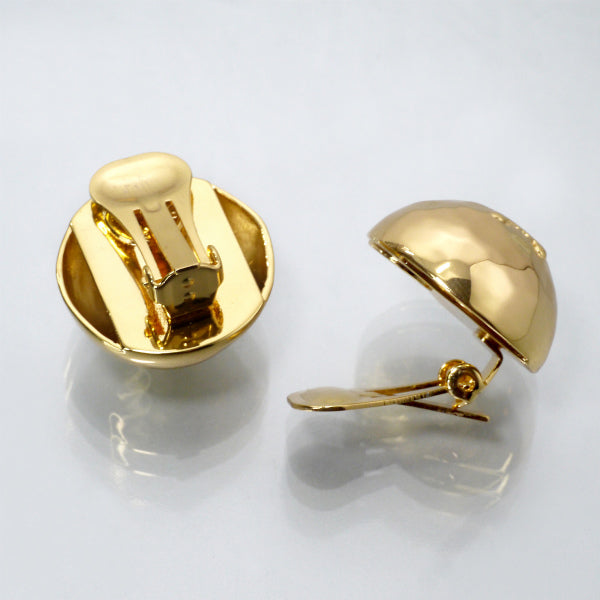 OLD CELINE　ドーム型マカダムロゴイヤリング（ゴールド）