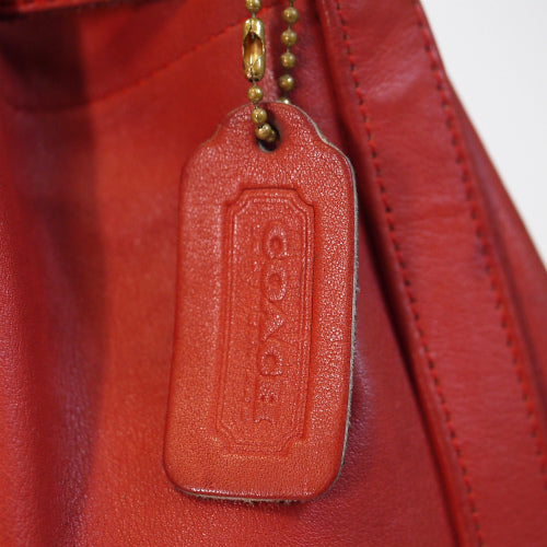 OLD COACH 総革 巾着ショルダー（オレンジ）