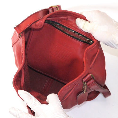 OLD COACH 総革 巾着ショルダー（オレンジ）