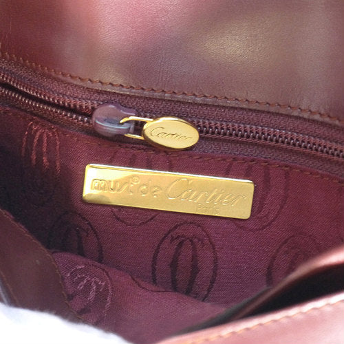 Cartier ボルドー斜めがけポシェット（ボルドー）