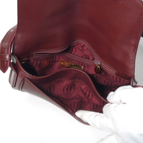 Cartier ボルドー斜めがけポシェット（ボルドー）