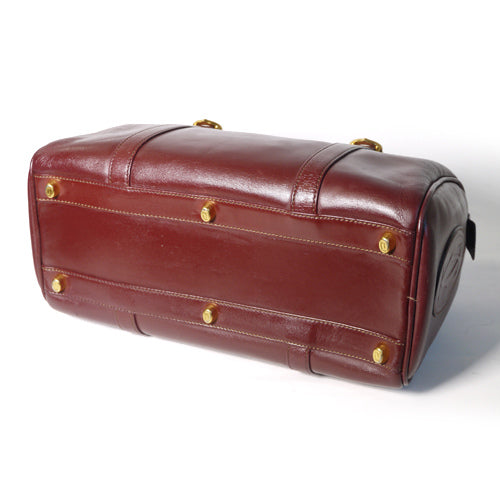 Cartier 本革定番ボストン（ボルドー・大）