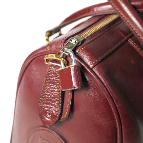 Cartier 本革定番ボストン（ボルドー・大）