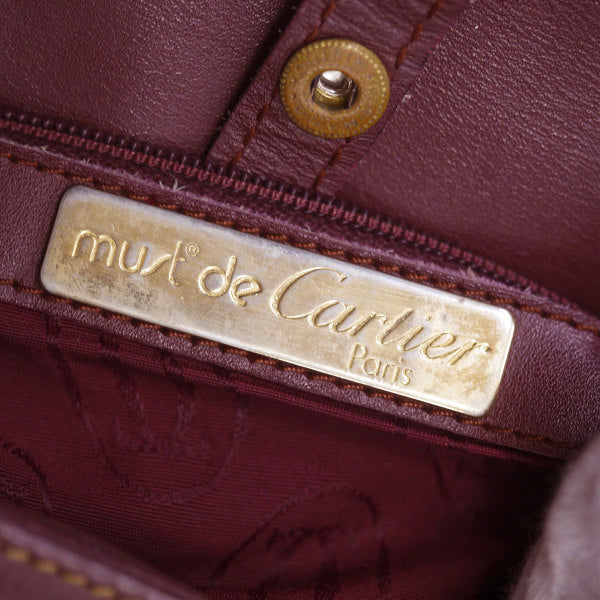 Cartier マストライン２層式半円ショルダー（ボルドー）